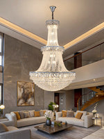 lustre cristal transparent argenté géométriques classique facile chambre salon