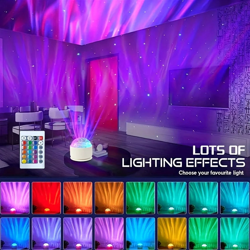 projecteur led transparent moderne télécommande usb 16 couleurs effets néon cristal blanc