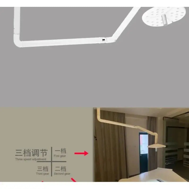 lampe led articulée médical blanc gris 100cm hauteur 600mm bras