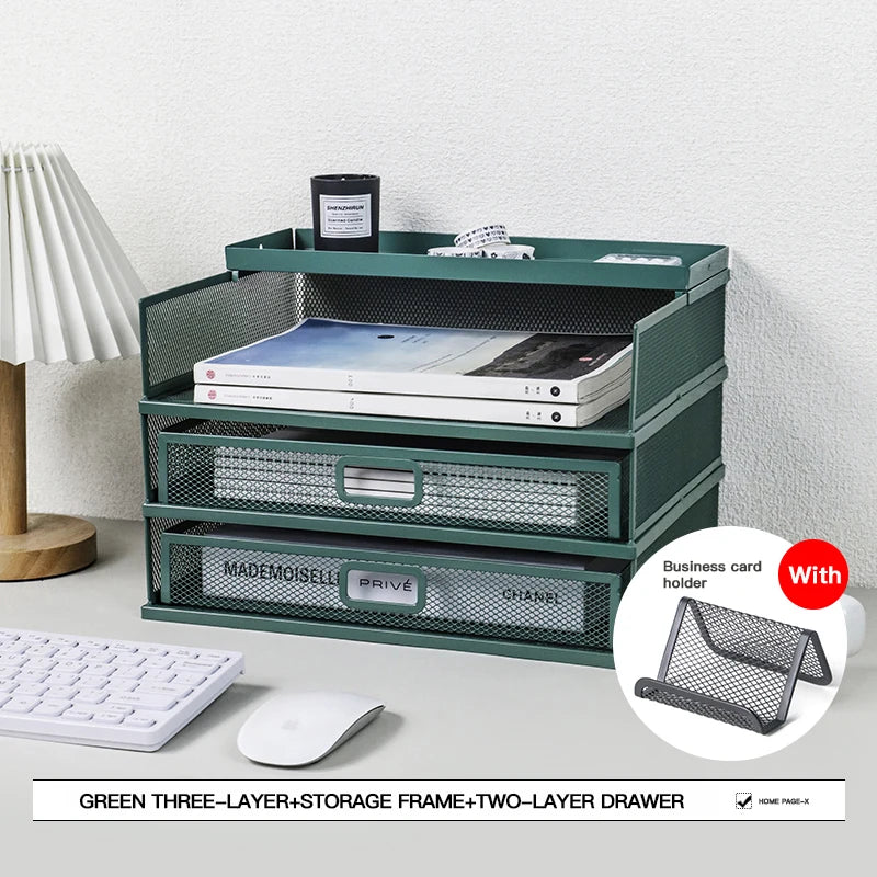 rangement multifonctionnel rack noir blanc vert maille métallique moderne document porte cartes étiquettes chanel