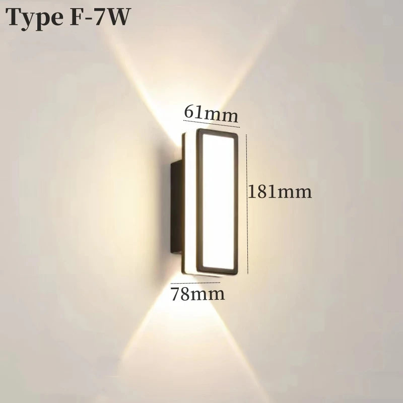 applique murale led moderne étanche ip65 noir blanche ovale fixations oeilletsextérieur intérieur jardin chambre