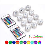 lampe led sous marine rgb transparente moderne ip68 batterie piscine décoration mariage vacances