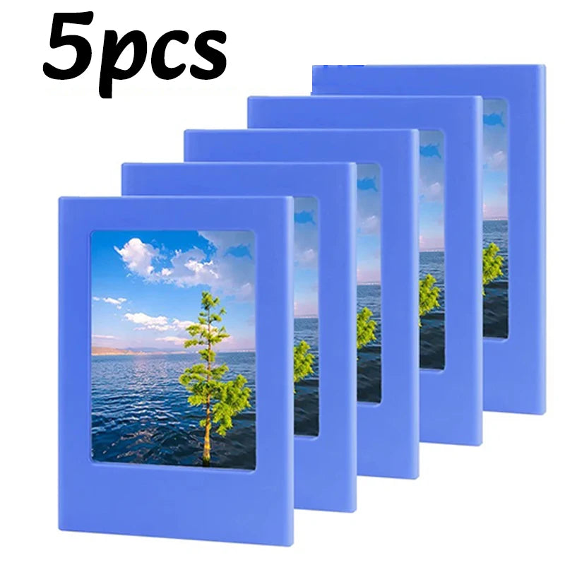 cadres photo magnétiques modernes rose bleu vert orange réfrigerateur maison