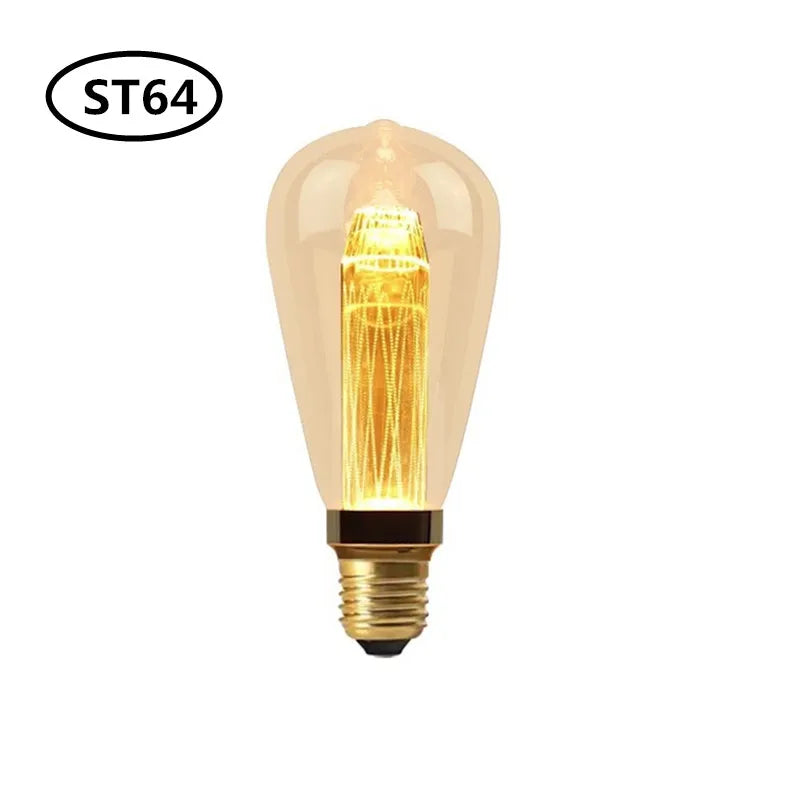 ampoules led décoratives vintage filaments dorés opaques 220v 249 lumens doré ambre echangement e27