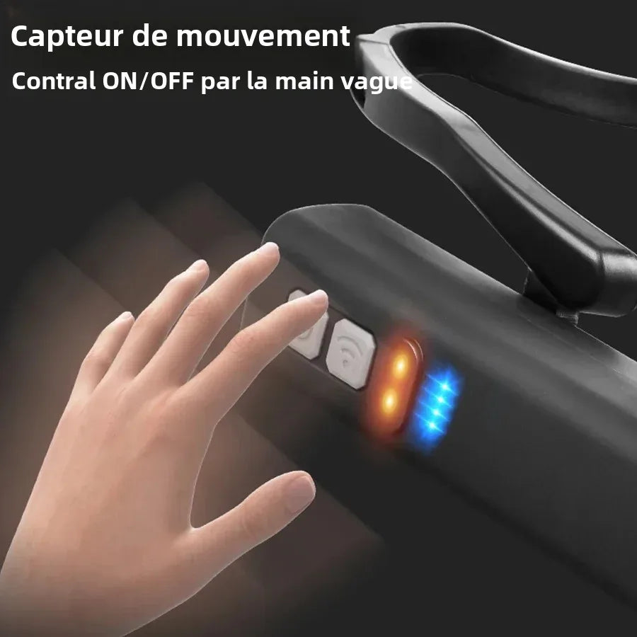 lampe frontale led rechargeable clip portable étanche modes 10w léger moderne