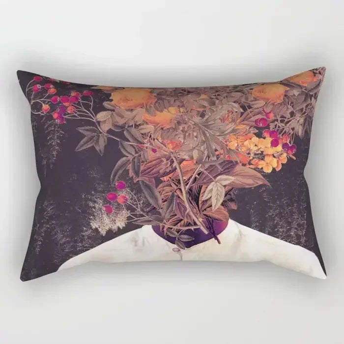 housse coussin rectangulaire décorative motif géométrique moderne canapé salon chambre chaise