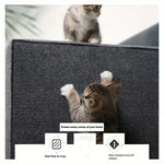 tapis auto adhésif chat texture tissée gris moderne 30cm 100cm fixé meuble durable