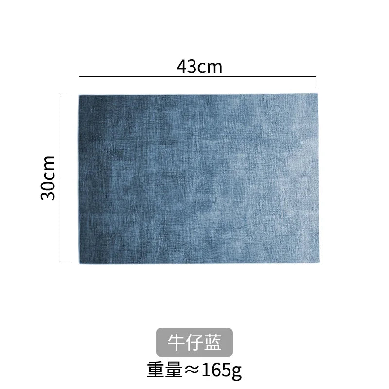 serviettes table rectangulaires toile lin gris bleu marron modernes imperméables