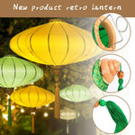 lanternes traditionnelles imprimées florales multicolores blanc rose vert jaune rouge bleu opaques festives