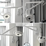 lampe chirurgicale led moderne blanc fixée tringle usage clinique interrupteur indicateur
