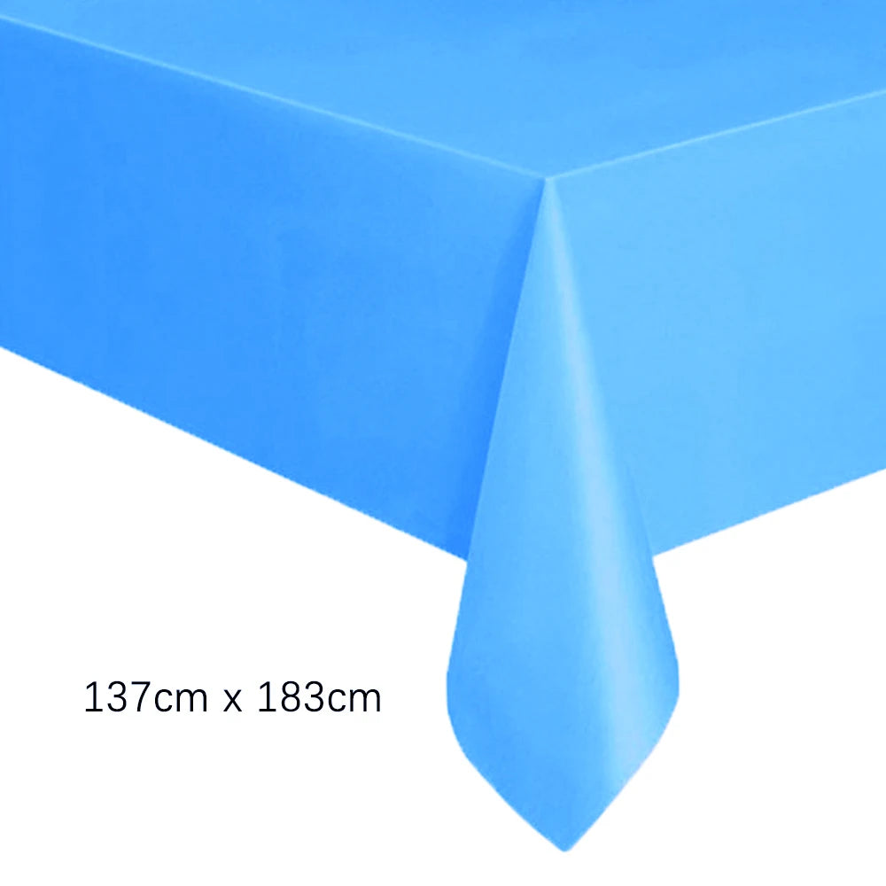 serviette table jetable rectangulaire unie mariage anniversaire fête décoration table plastique moderne