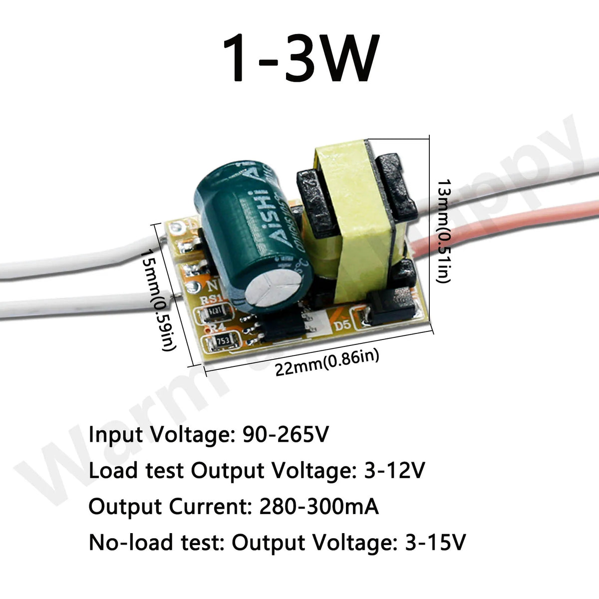 transformateur alimentation led 300ma 120v 240v 12v 18v 12 26v vert jaune bleu