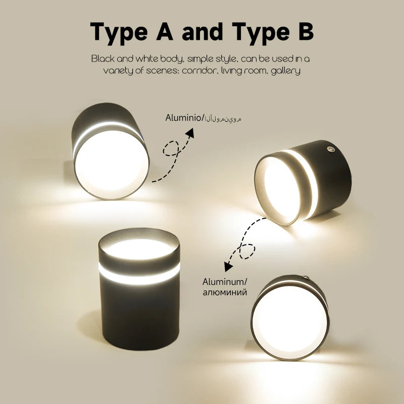 spots led 5w 10w 15w noir blanc modernes chambre couloir 220v led