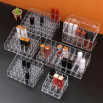présentoir transparent moderne 24 grilles petites grandes 36 40 rouges lèvres acrylique minimaliste rechargeable