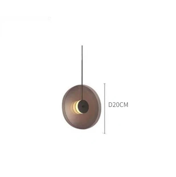 lampes suspendues modernes minimalistes suspension câble noir disque translucide chambre salon étude