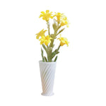 vases blancs rayés accessoires poupées résine moderne décoration table fleurs artificielles