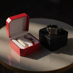 boîtes bijoux simili cuir noir rouge vert classiques rangement montres bracelets boucles d'oreilles