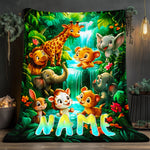 couverture animaux jungle imprimée polygone portable pique nique voyage maison toutes saisons