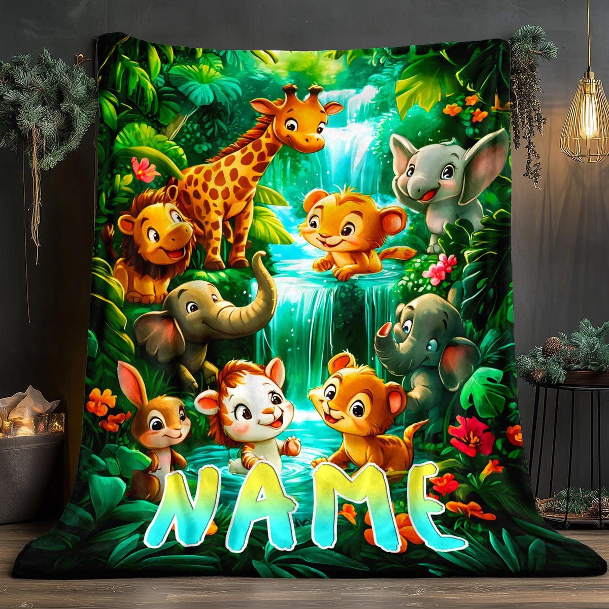 couverture animaux jungle imprimée polygone portable pique nique voyage maison toutes saisons