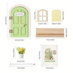 décoration porte miniature souris bois jaune rose verte enfantine adhésif papier lumineux instructions