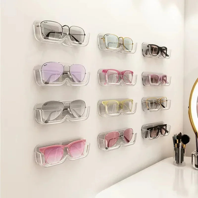 porte lunettes mural support adhésif moderne rangement blanc gris noir mat