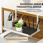 étagère sous comptoir moderne grille métallique noir vis fixations rangement