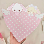 décoration murale kawaii carte autocollants coeurs papillons lapin rose clair chambre enfants douce clips