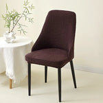 housse chaise extensible motif feuilles gris clair fauteuil salle manger moderne