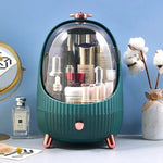 boîte rangement cosmétique transparente moderne verre vert blanc produits cosmétiques grande capacité poignée pivotante