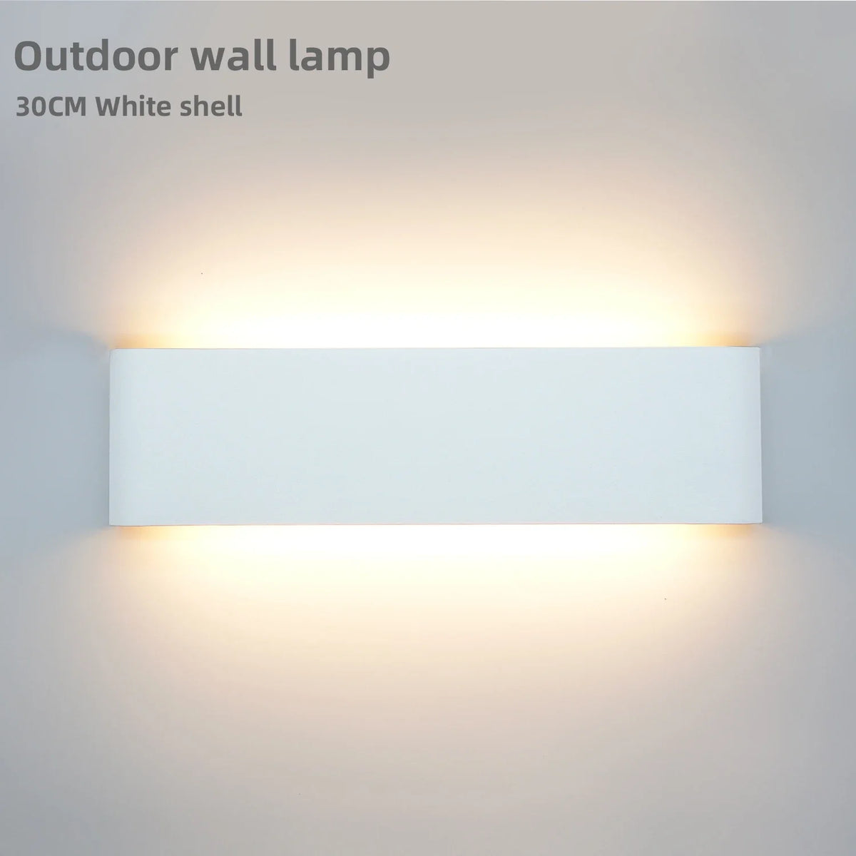 lampe murale extérieure moderne blanc 30cm 40cm ip65 étanche verre teinté 249 2000lm 90