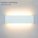 lampe murale extérieure moderne blanc 30cm 40cm ip65 étanche verre teinté 249 2000lm 90