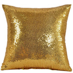 housses coussin paillettes or modernes adhésives polyester 40x40cm decoration maison festive