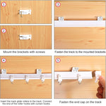 rail rideau flexible blanc moderne clips vis fixations 3m 5m