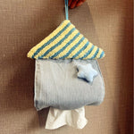 sac mouchoirs tissu maison gris pois bleu rose lignes étoile moderne chambre