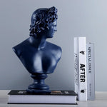 statue antique féminine résine bleu foncé rose clair classique moderne buste décoration maisonscrição acrílica