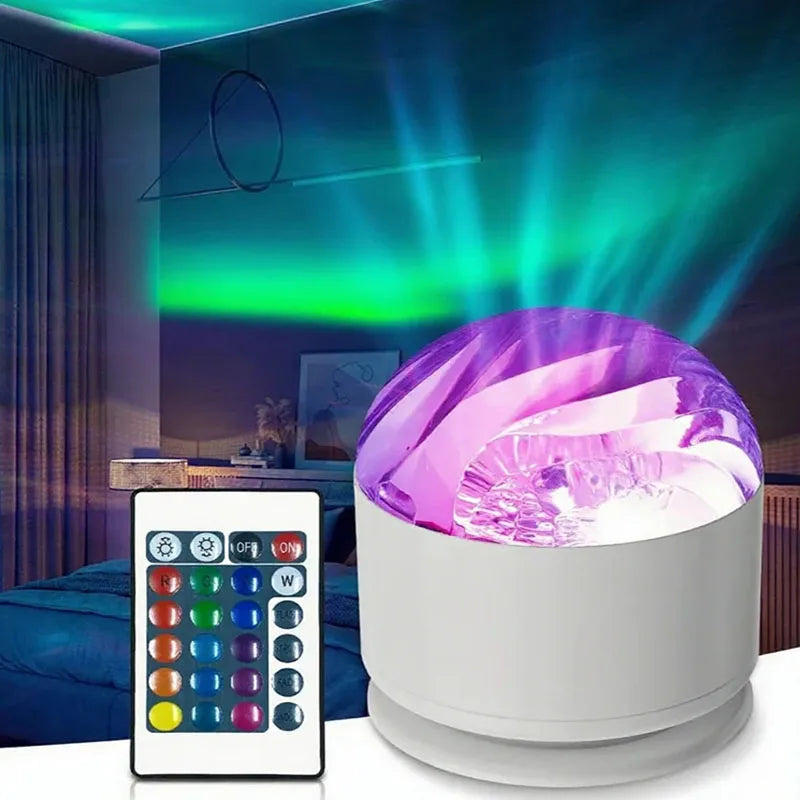 projecteur led couleur aurora lumières ondulation océan nuit télécommande moderne