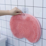 brosse bain rose moderne ventouse texture poils nettoyage corps douche