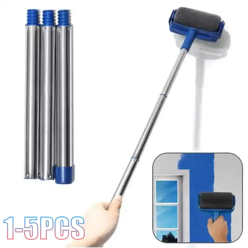 brosse peinture bleue pinceau coins gobelet peinture tiges rallonge moderne pratique