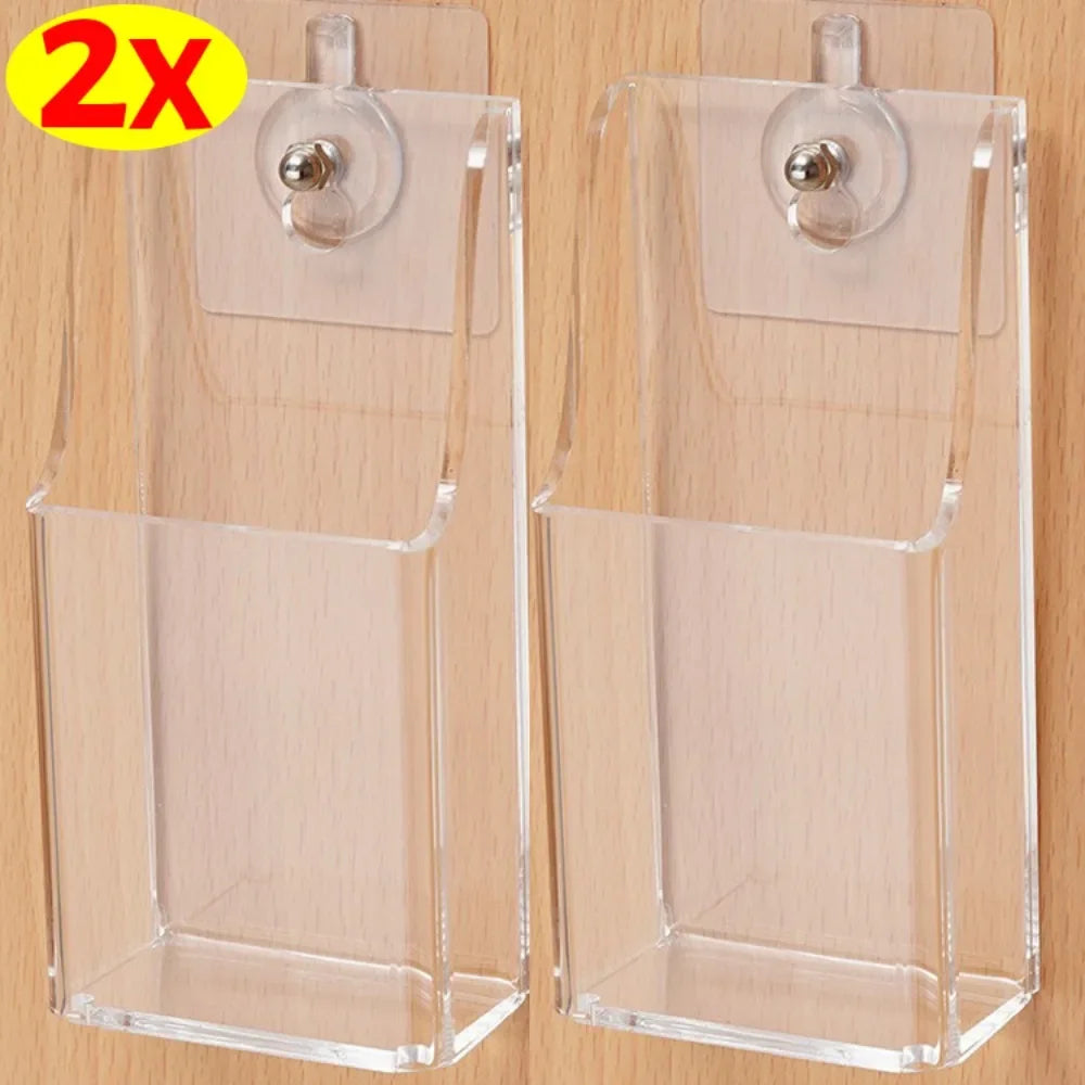 organisateur mural transparent porte objets télécommandes lunettes moderne minimaliste respectueux environnement fixé adhésif crochets