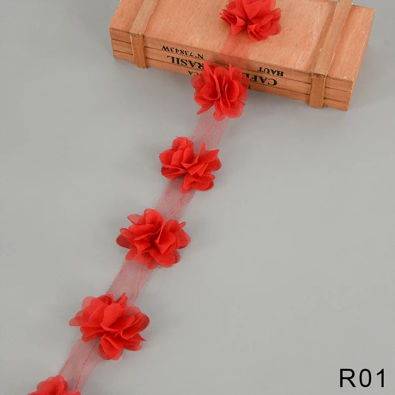 guirlande fleurs artificielles tissu polyester blanc rose bleu vert rouge noir modernes