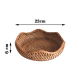 paniers rangement rotin naturel tissage traditionnel rangement fruits gâteaux opacité respectueux environnement pliables