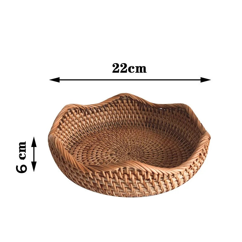 paniers rangement rotin naturel tissage traditionnel rangement fruits gâteaux opacité respectueux environnement pliables