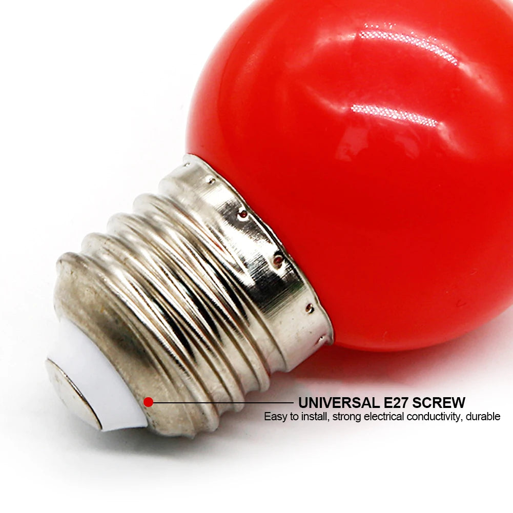 ampoule led rouge jaune blanche globe boule e27 vis bleue moderne chambre décoration noël