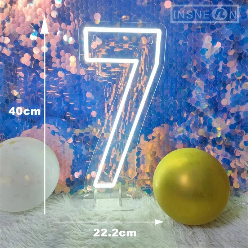 numéros lumineux led blanc transparent moderne minimaliste commutateur usb included kit visserie suspension