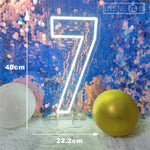 numéros lumineux led blanc transparent moderne minimaliste commutateur usb included kit visserie suspension