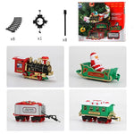Détail des rails ronds du train électrique de Noël