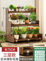 étagère bois moderne plantes intérieur extérieur balcon roulettes 110cm 140cm 42cm multiples niveaux contemporain