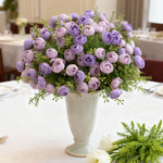 bouquet fleurs artificielles roses simples modernes blanc rose orange violet jaune bleu intérieur mariage