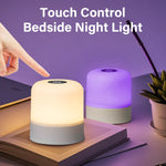 lampe chevet tactile 16 couleurs changeantes led rechargeable moderne blanc gris