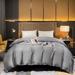 Housse de couette unie brodée pour lit 240x260